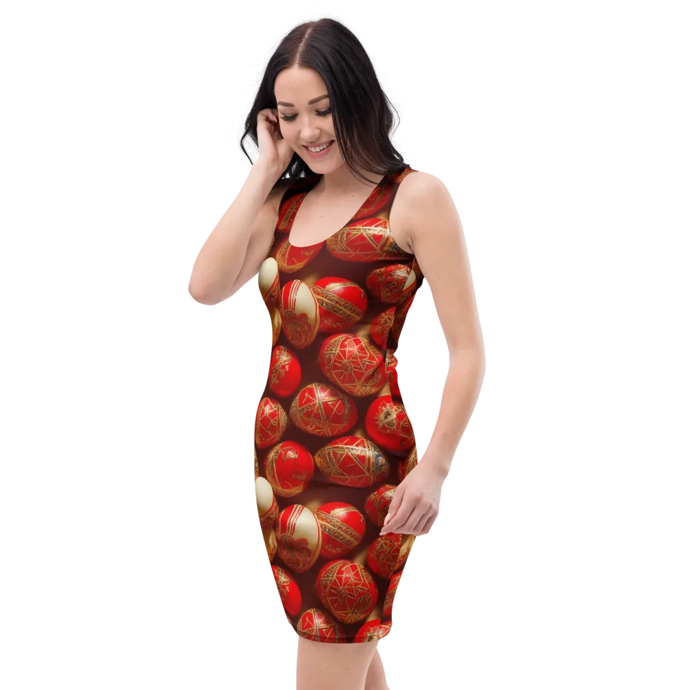 Gilded Bauble on Bodycon Dress — Left Front
