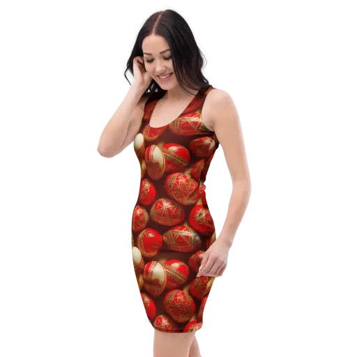 Gilded Bauble on a Bodycon Dress