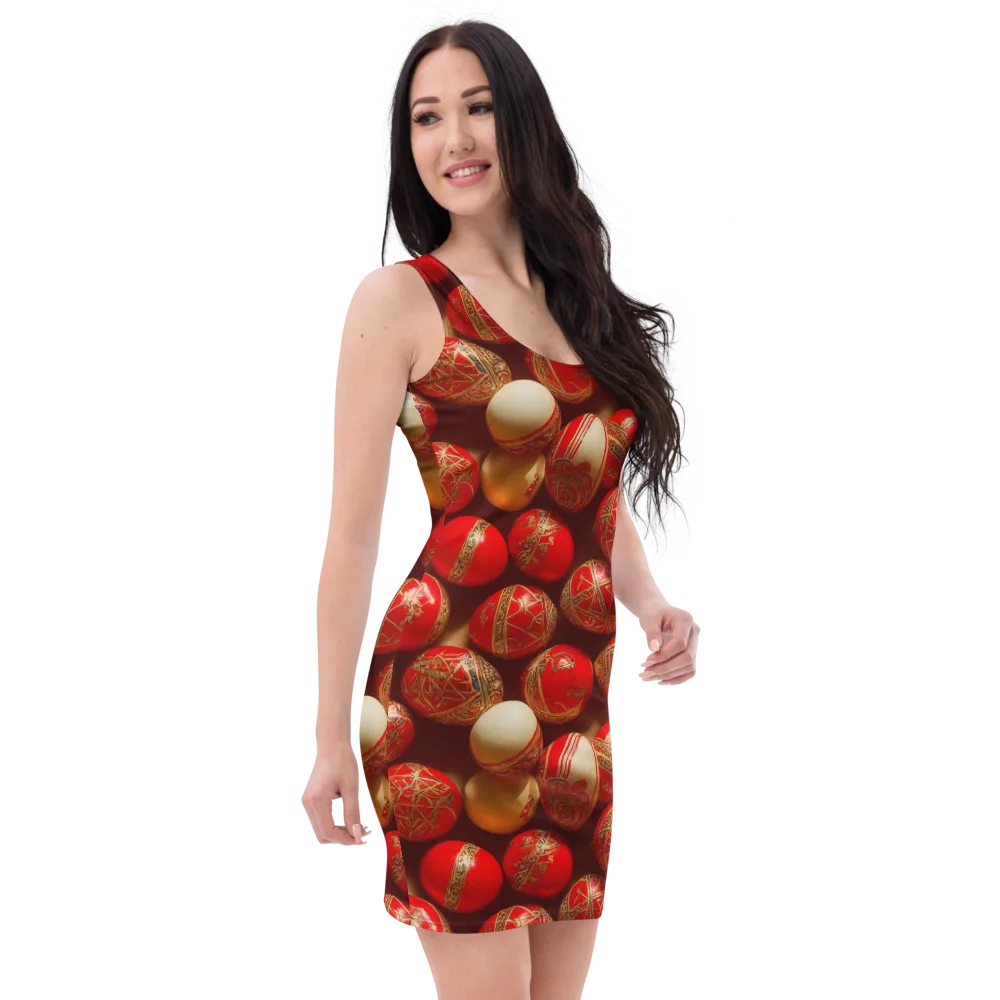 Gilded Bauble on Bodycon Dress — Right Front