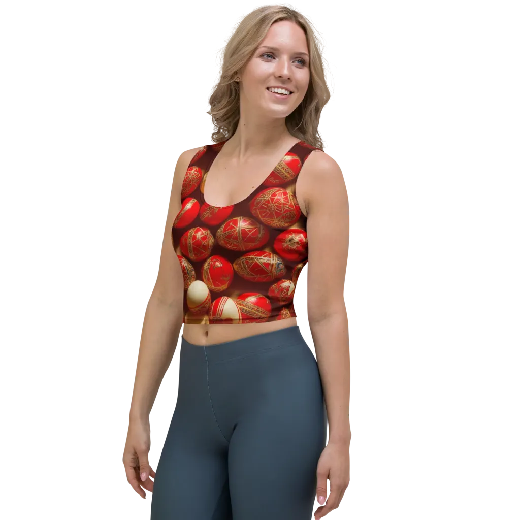 Gilded Bauble on Crop Top — Left Front