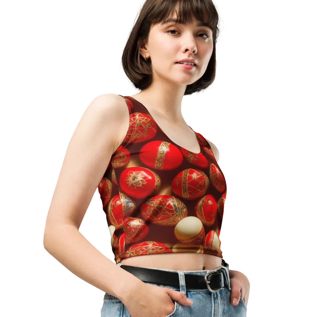 Gilded Bauble on Crop Top — Right Front