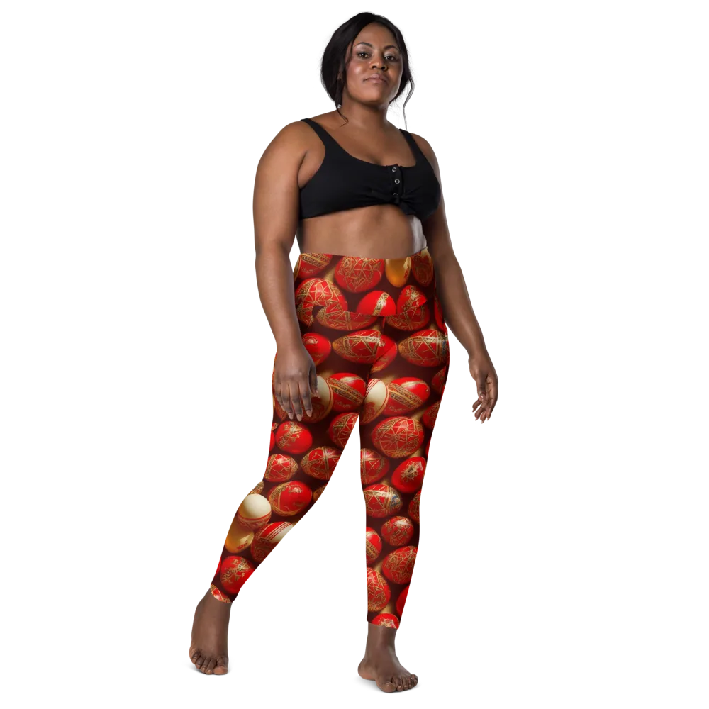 Gilded Bauble on Leggings with Pockets — Front
