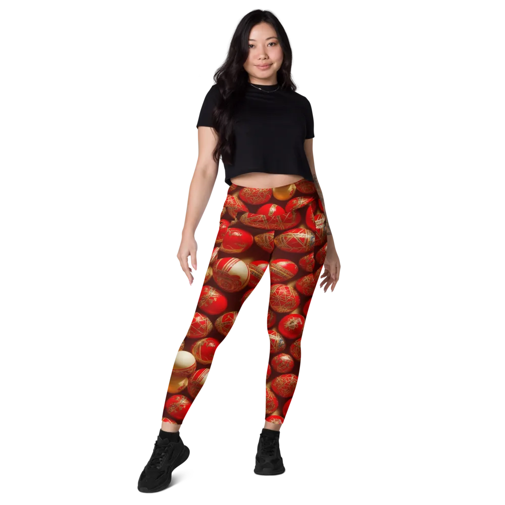 Gilded Bauble on Leggings with Pockets — Front