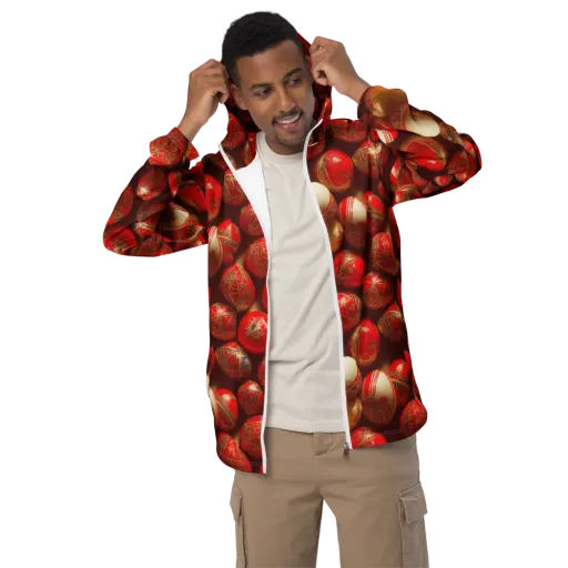 Gilded Bauble on a Men's Windbreaker