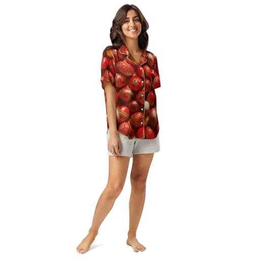 Gilded Bauble on a Women's Short Sleeve Pajama Top