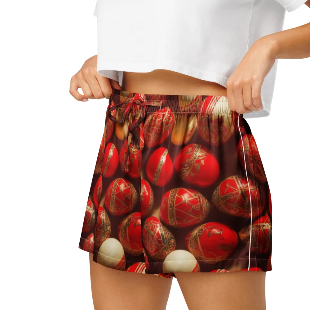 Gilded Bauble on Women's Pajama Shorts — Left
