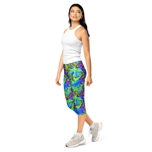 Kaleidoscope Rapture on a Capri Leggings