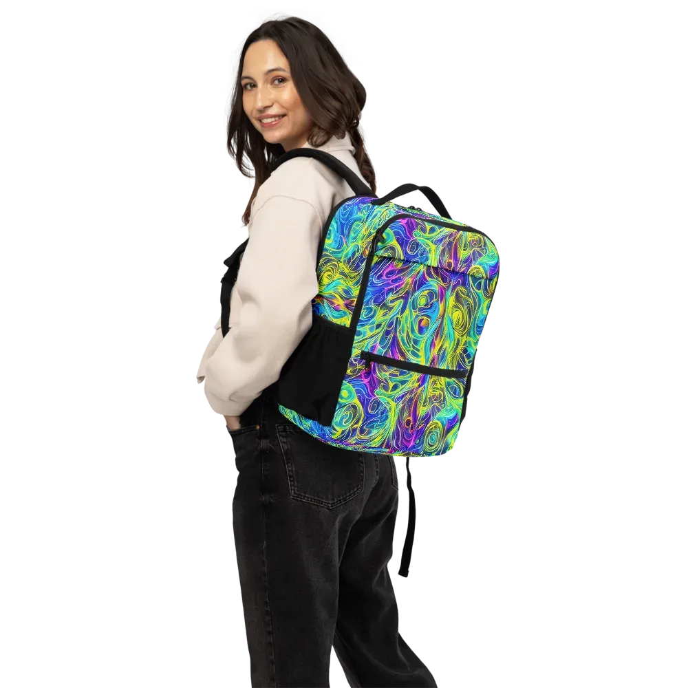 Kaleidoscope Rapture on Utility Backpack — Back