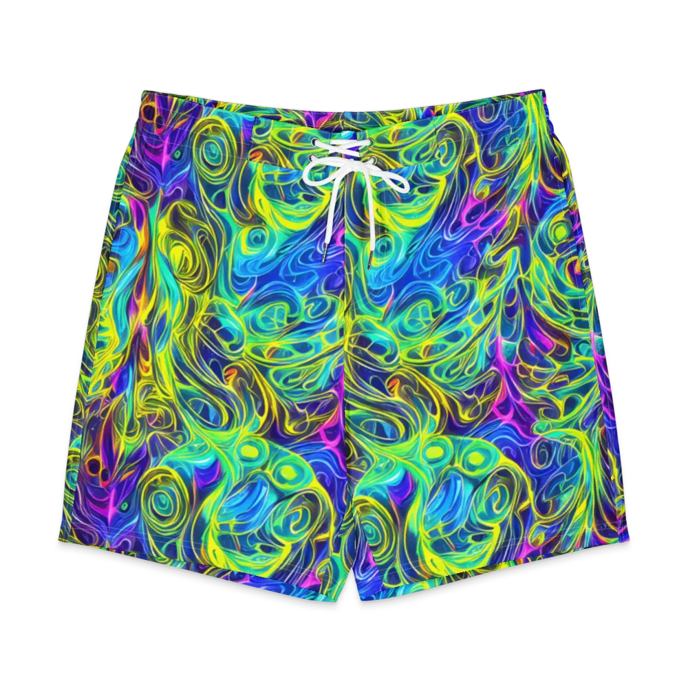 Kaleidoscope Rapture on Men's Board Shorts — Front