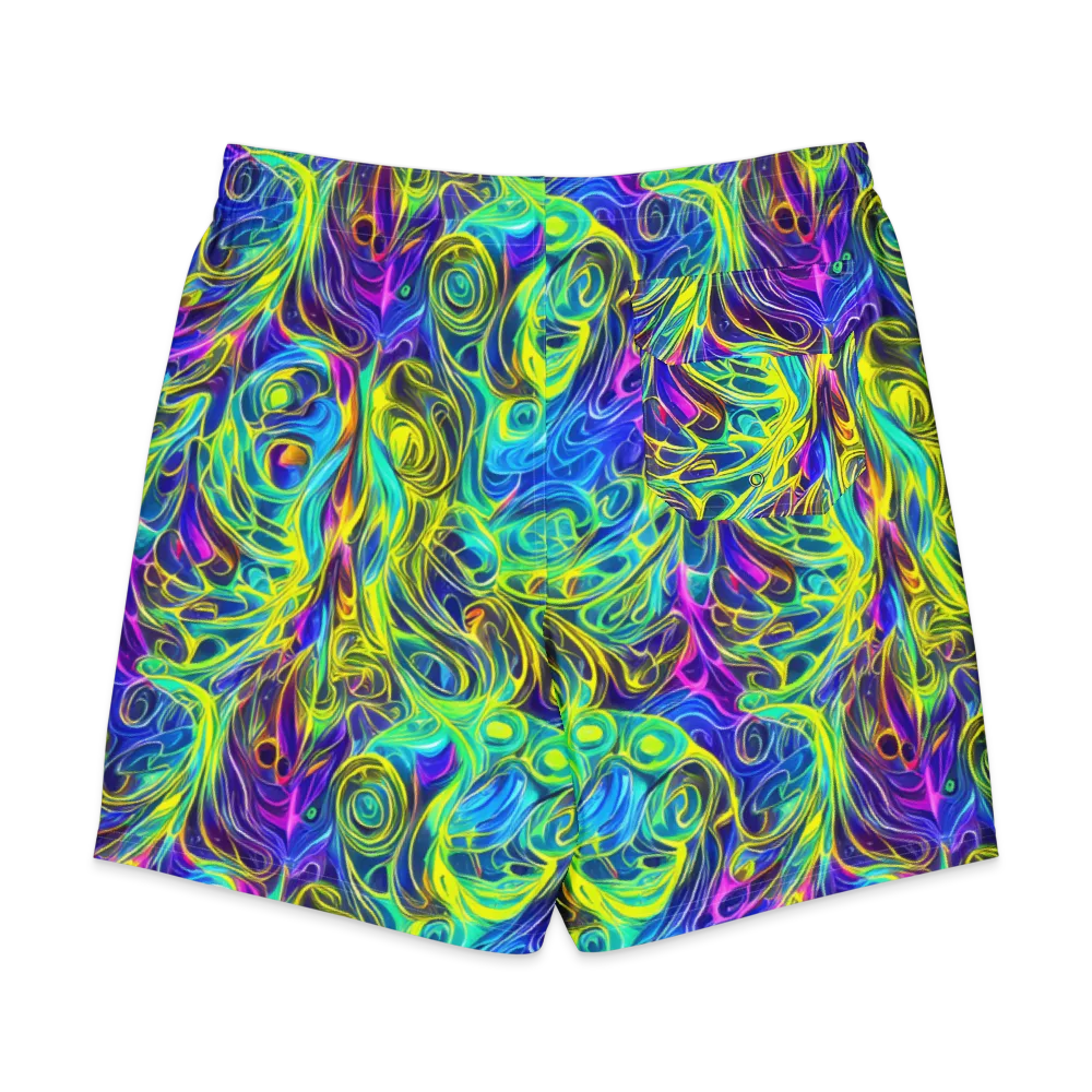 Kaleidoscope Rapture on Men's Board Shorts — Back