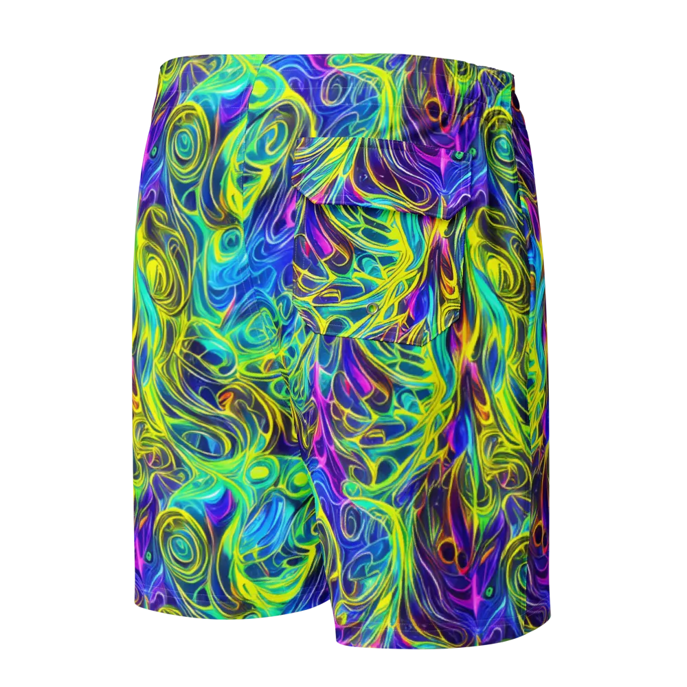 Kaleidoscope Rapture on Men's Board Shorts — Back