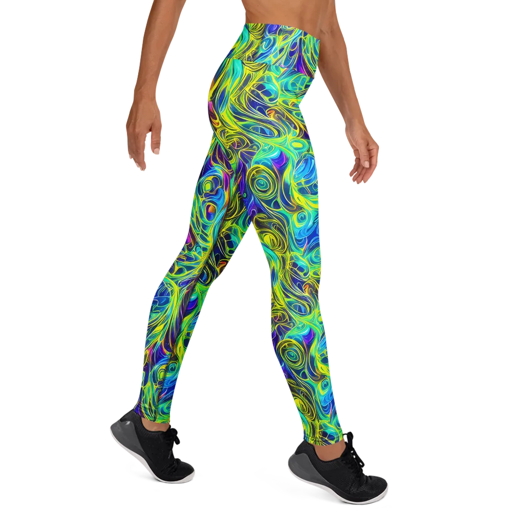 Kaleidoscope Rapture on Yoga Leggings — Right