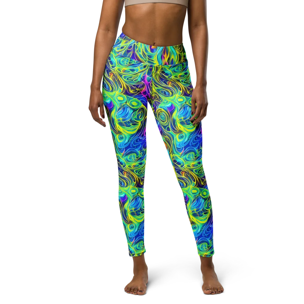 Kaleidoscope Rapture on Yoga Leggings — Front