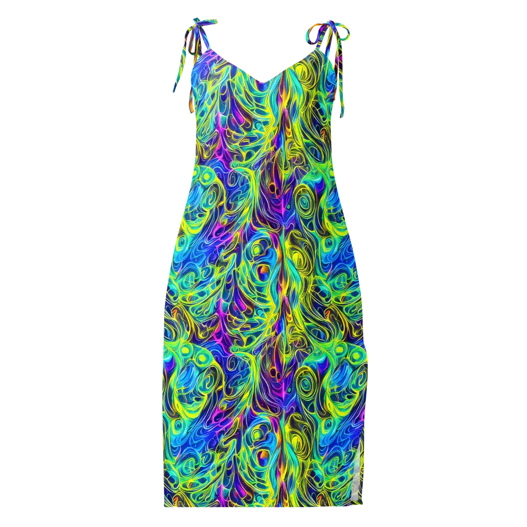 Kaleidoscope Rapture on Slip Dress — Front