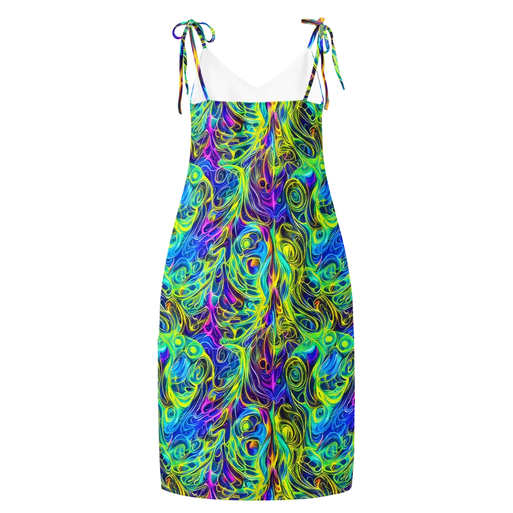 Kaleidoscope Rapture on Slip Dress — Back