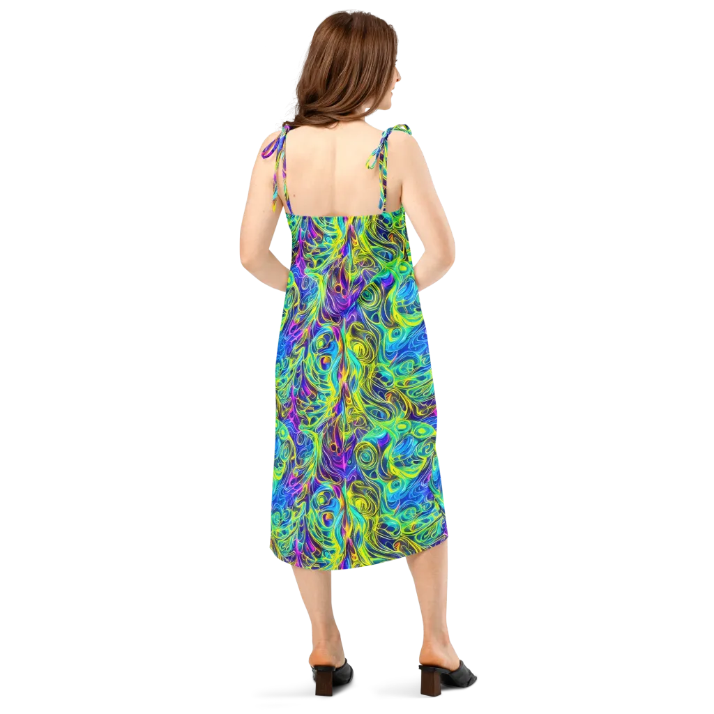 Kaleidoscope Rapture on Slip Dress — Back