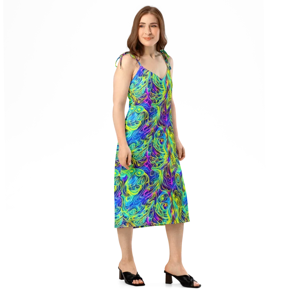 Kaleidoscope Rapture on Slip Dress — Right Front