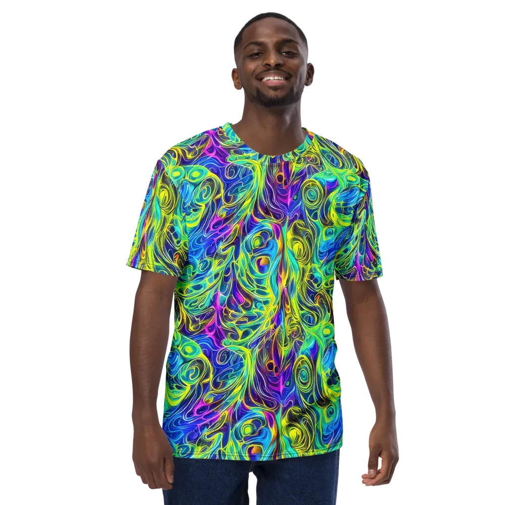 Kaleidoscope Rapture on Men's Crew Neck T-Shirt — Front
