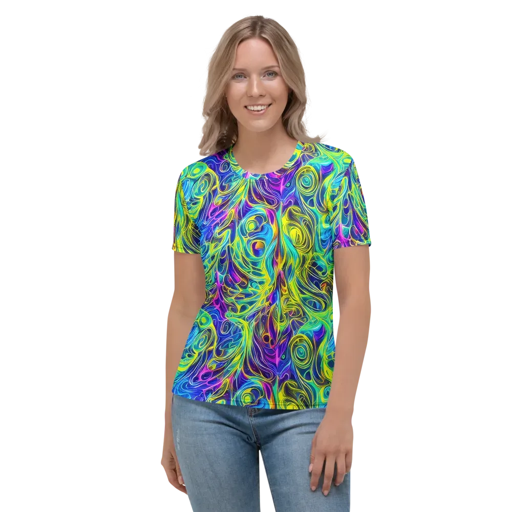 Kaleidoscope Rapture on Women's Crew Neck T-Shirt — Front