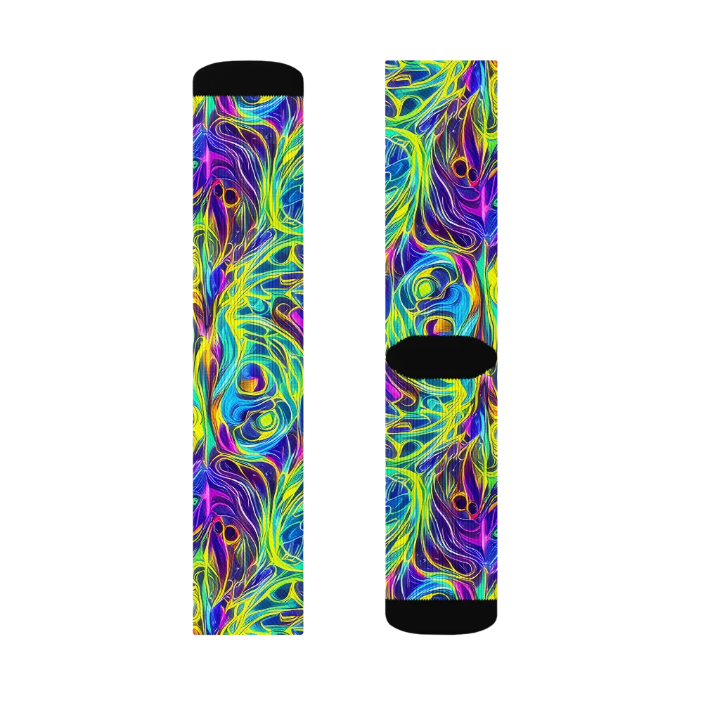 Kaleidoscope Rapture on Socks — Right Sock