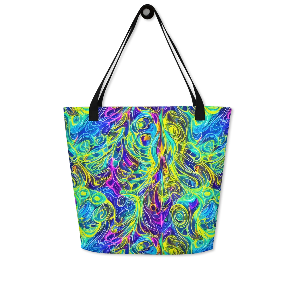Kaleidoscope Rapture on Large Tote Bag W/ Pocket — Front