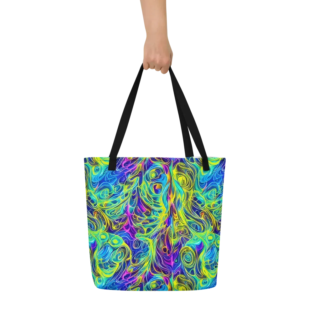 Kaleidoscope Rapture on Large Tote Bag W/ Pocket — Front