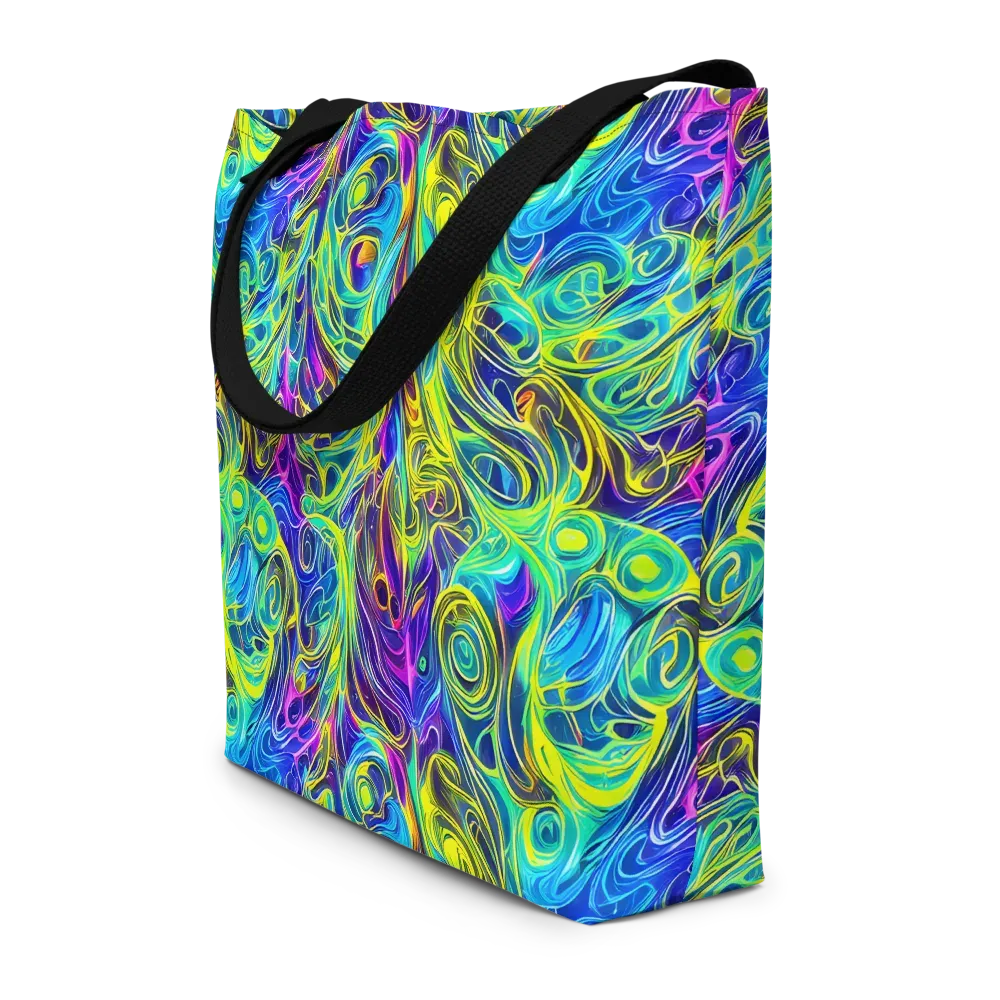 Kaleidoscope Rapture on Large Tote Bag W/ Pocket — Front
