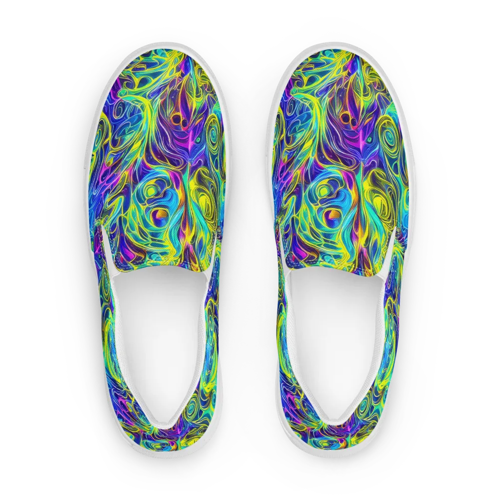 Kaleidoscope Rapture on Women's Slip-On Canvas Shoes — Front