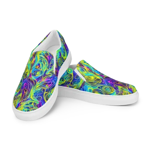 Kaleidoscope Rapture on a Women's Slip-On Canvas Shoes