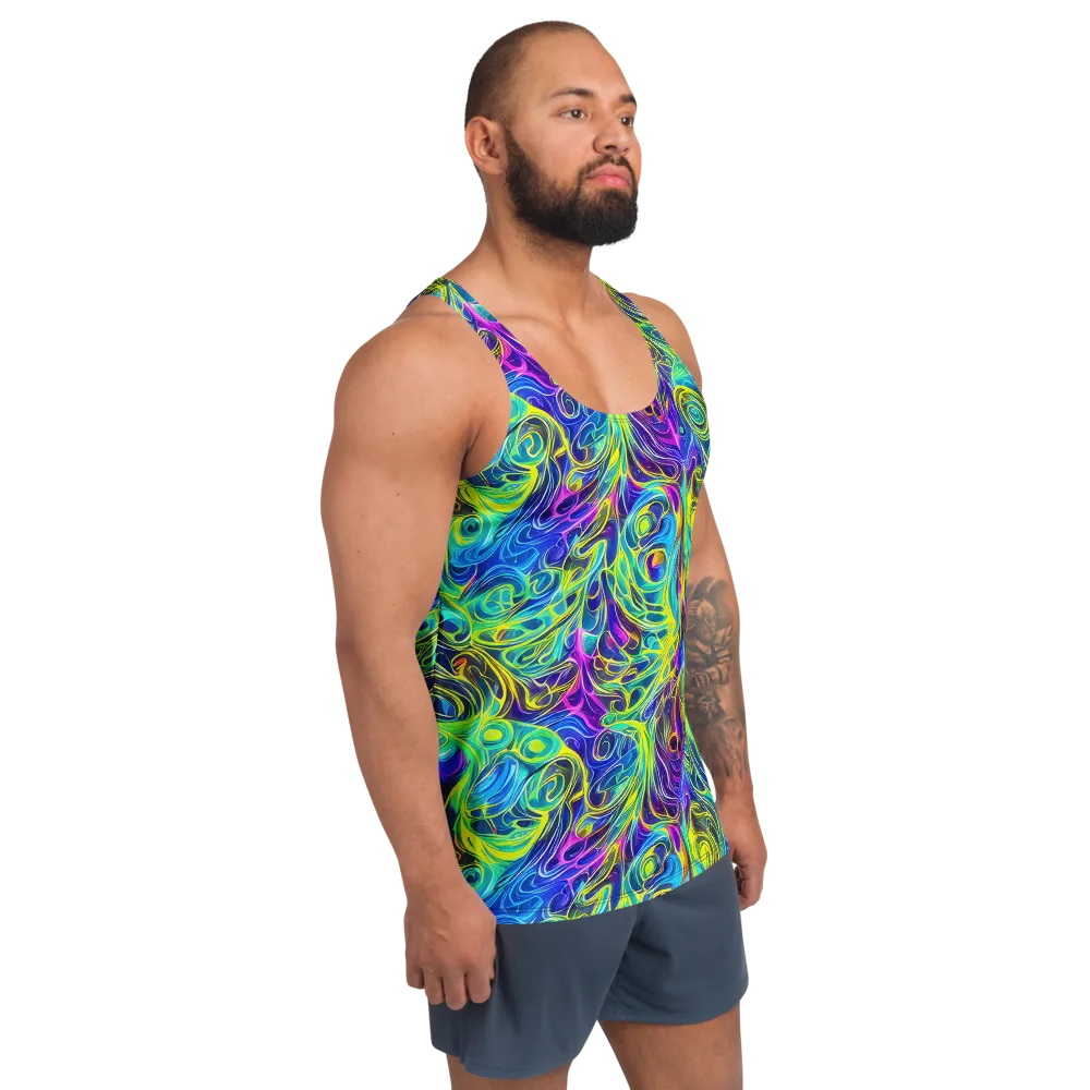 Kaleidoscope Rapture on Men's Tank Top — Right Front