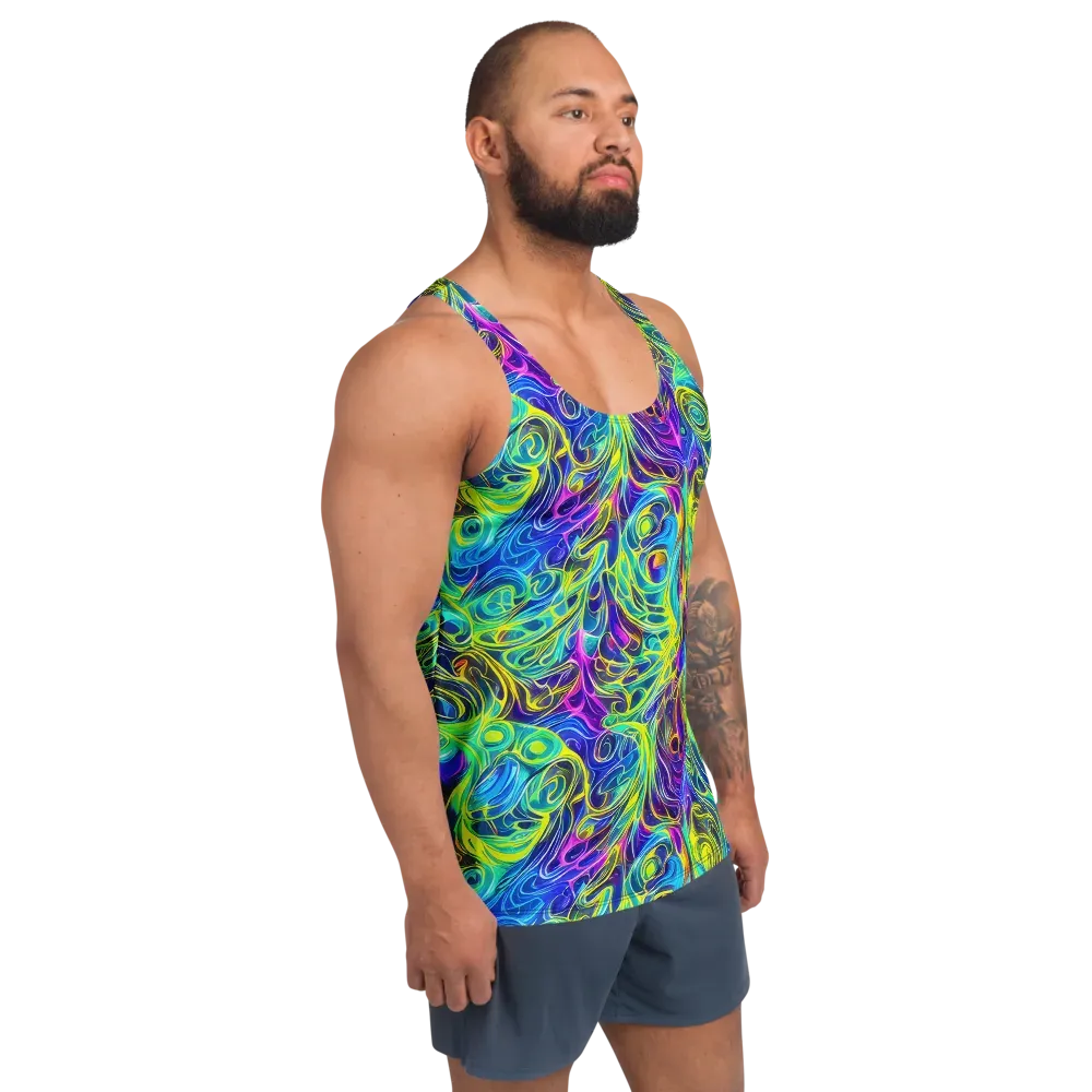 Kaleidoscope Rapture on Men's Tank Top — Right Front
