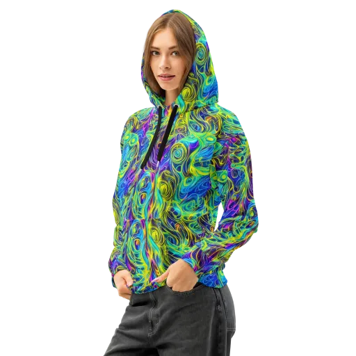 Kaleidoscope Rapture on a Cotton Hoodie