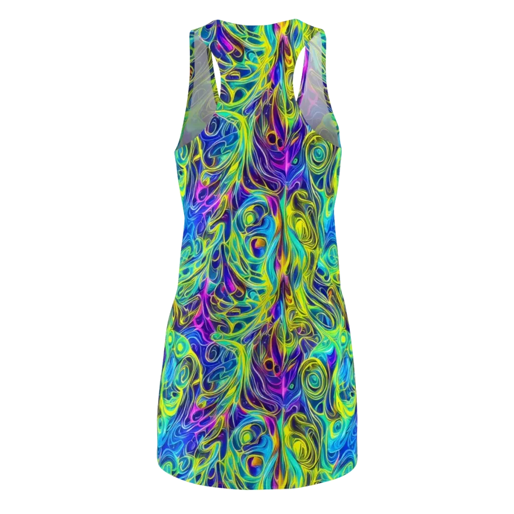 Kaleidoscope Rapture on Racerback Dress — Back