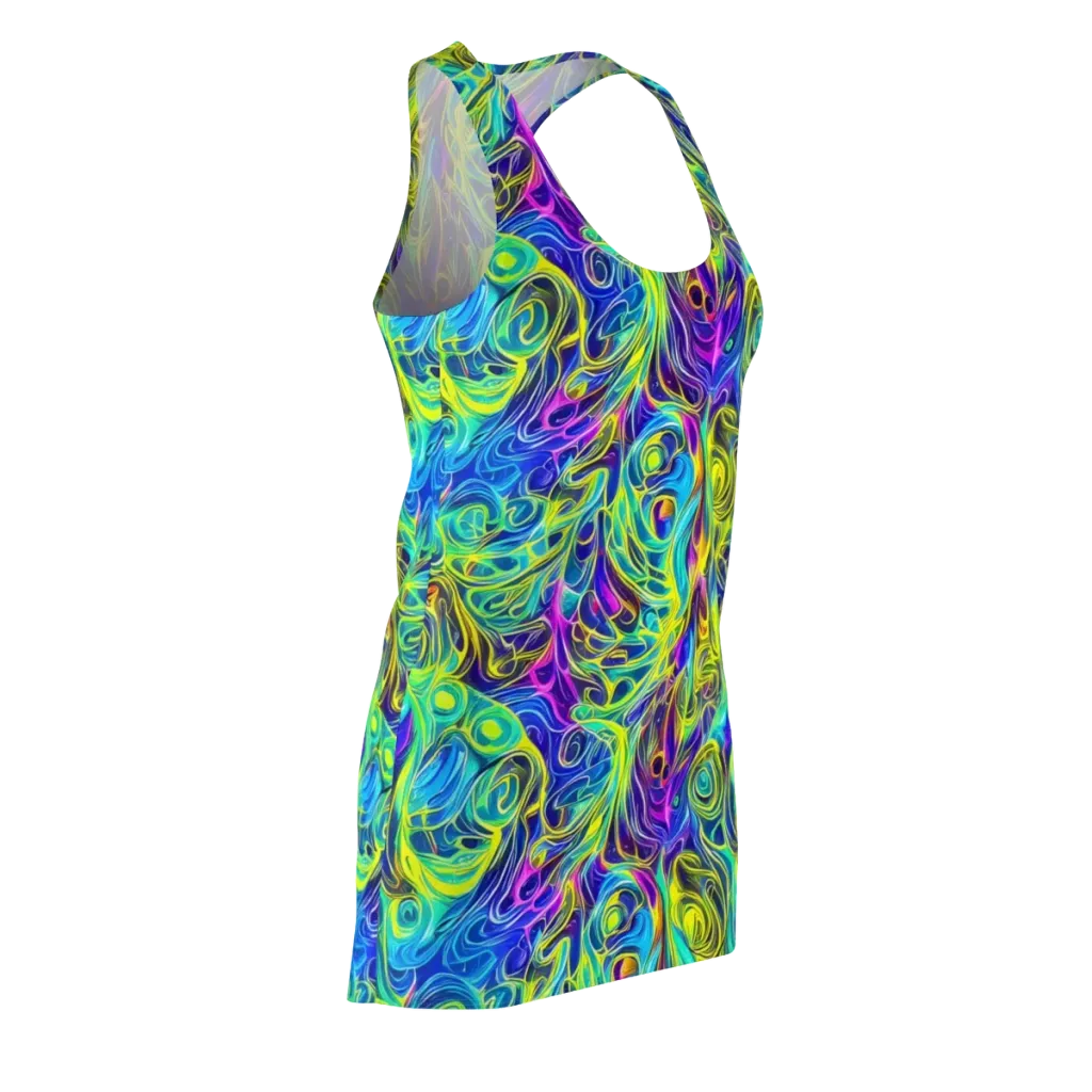 Kaleidoscope Rapture on Racerback Dress — Front Side