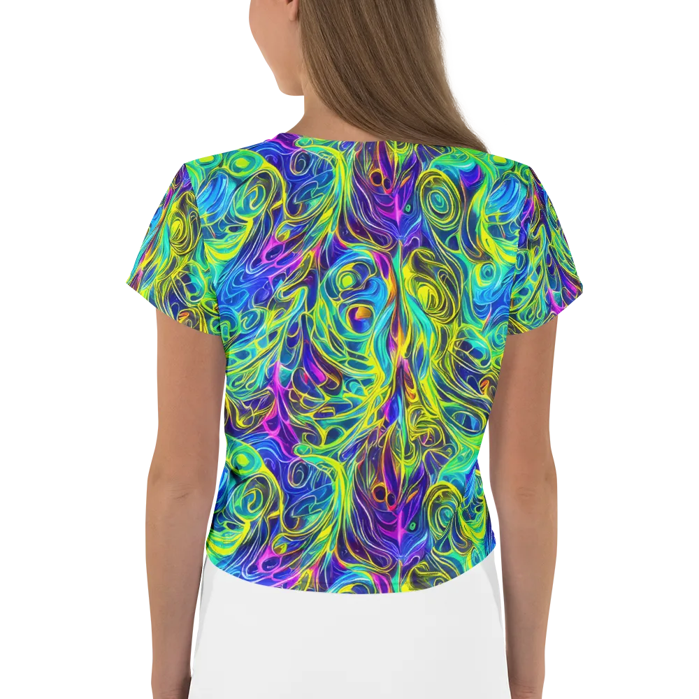 Kaleidoscope Rapture on Crop Tee — Back