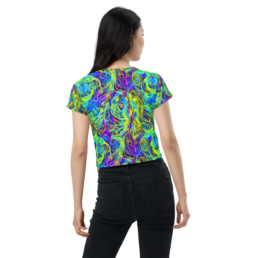 Kaleidoscope Rapture on Crop Tee — Back