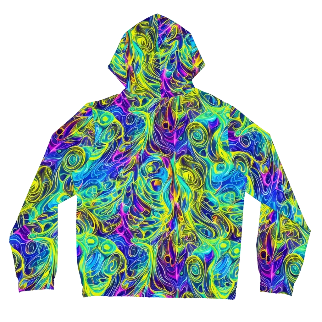 Kaleidoscope Rapture on Women's Full-Zip Hoodie — Back