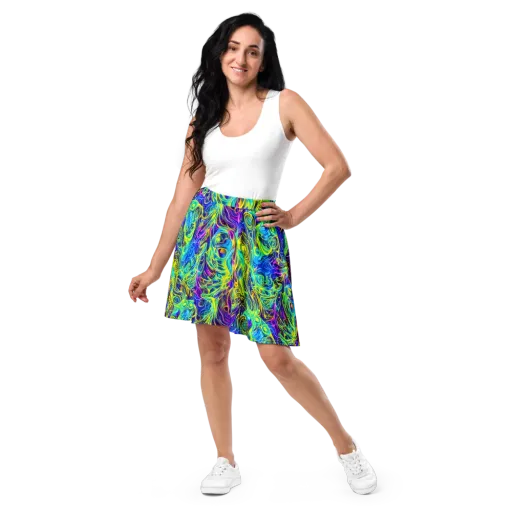 Kaleidoscope Rapture on a Skater Skirt