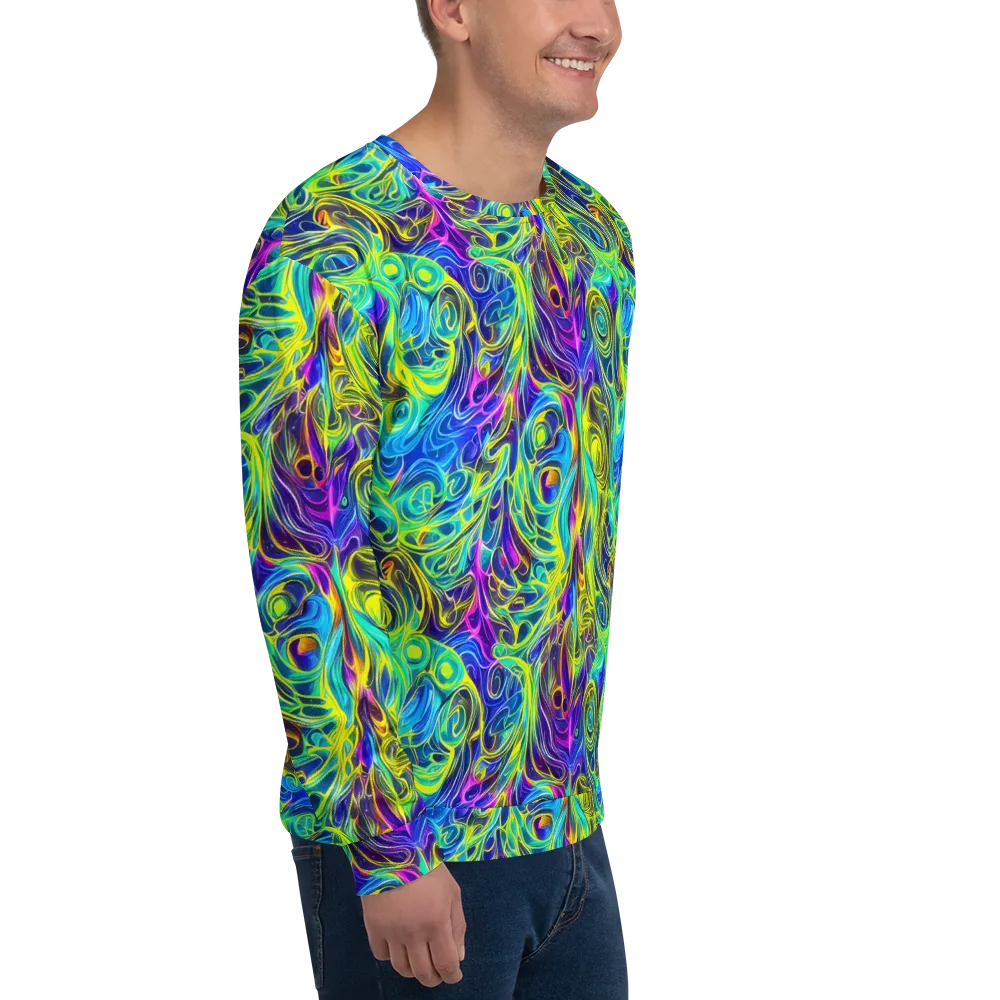 Kaleidoscope Rapture on Sweatshirt — Right Front