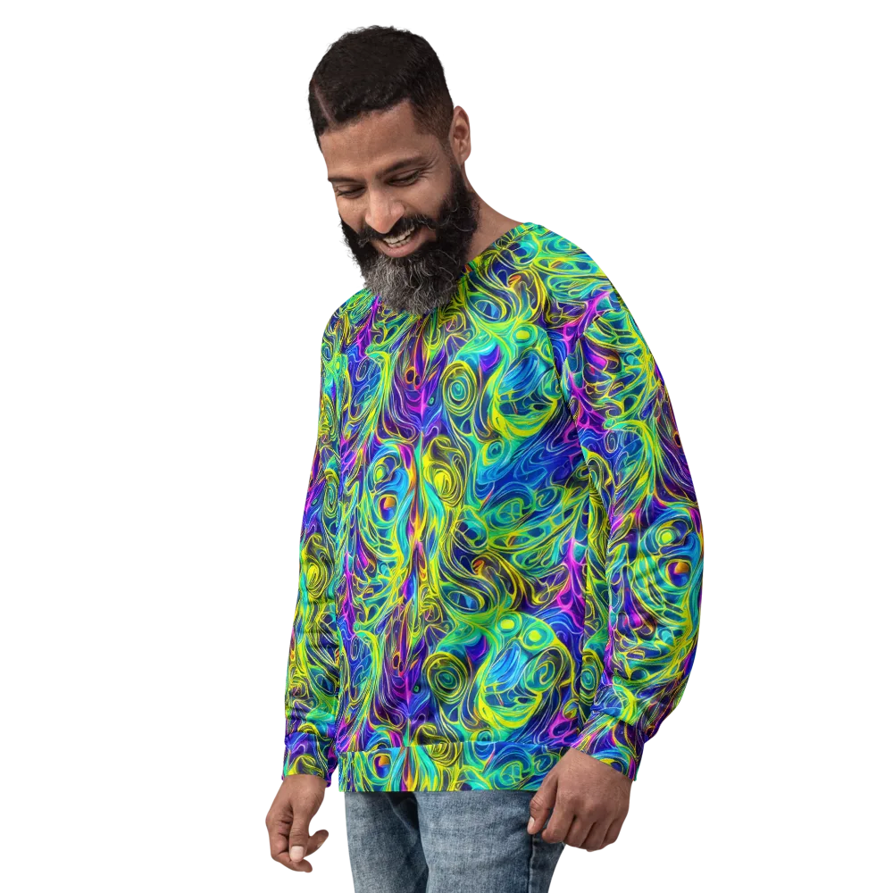 Kaleidoscope Rapture on Sweatshirt — Left Front