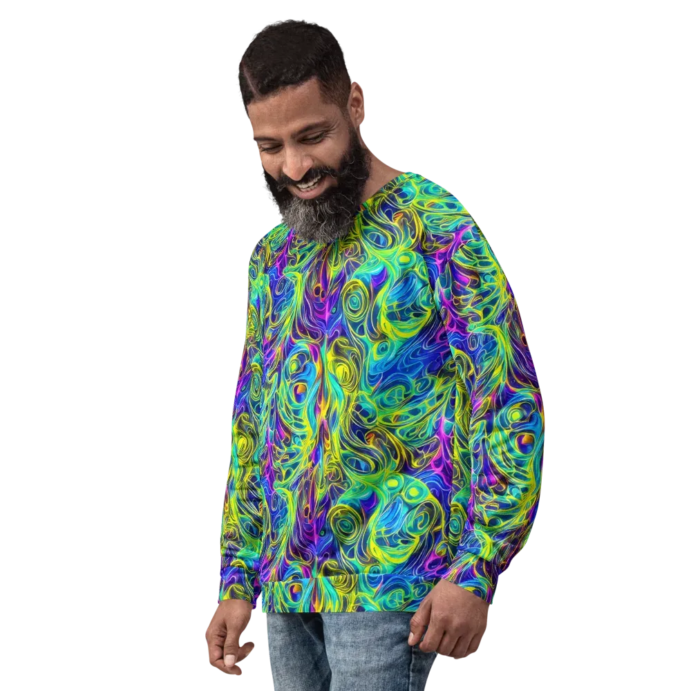 Kaleidoscope Rapture on Sweatshirt — Left Front