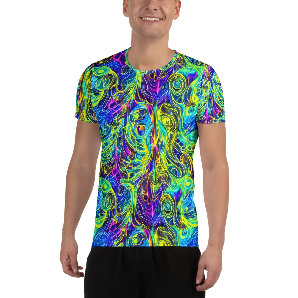 Kaleidoscope Rapture on Men's Athletic T-Shirt — Front