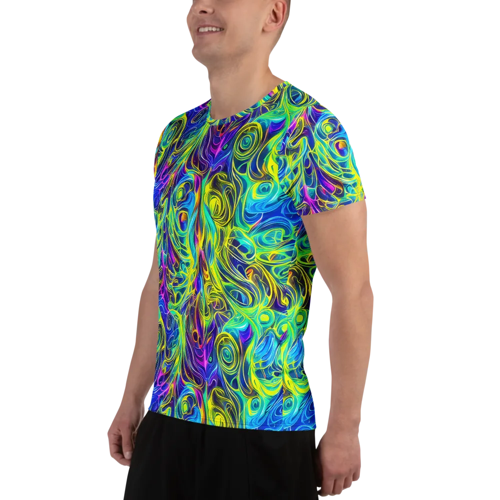 Kaleidoscope Rapture on Men's Athletic T-Shirt — Left
