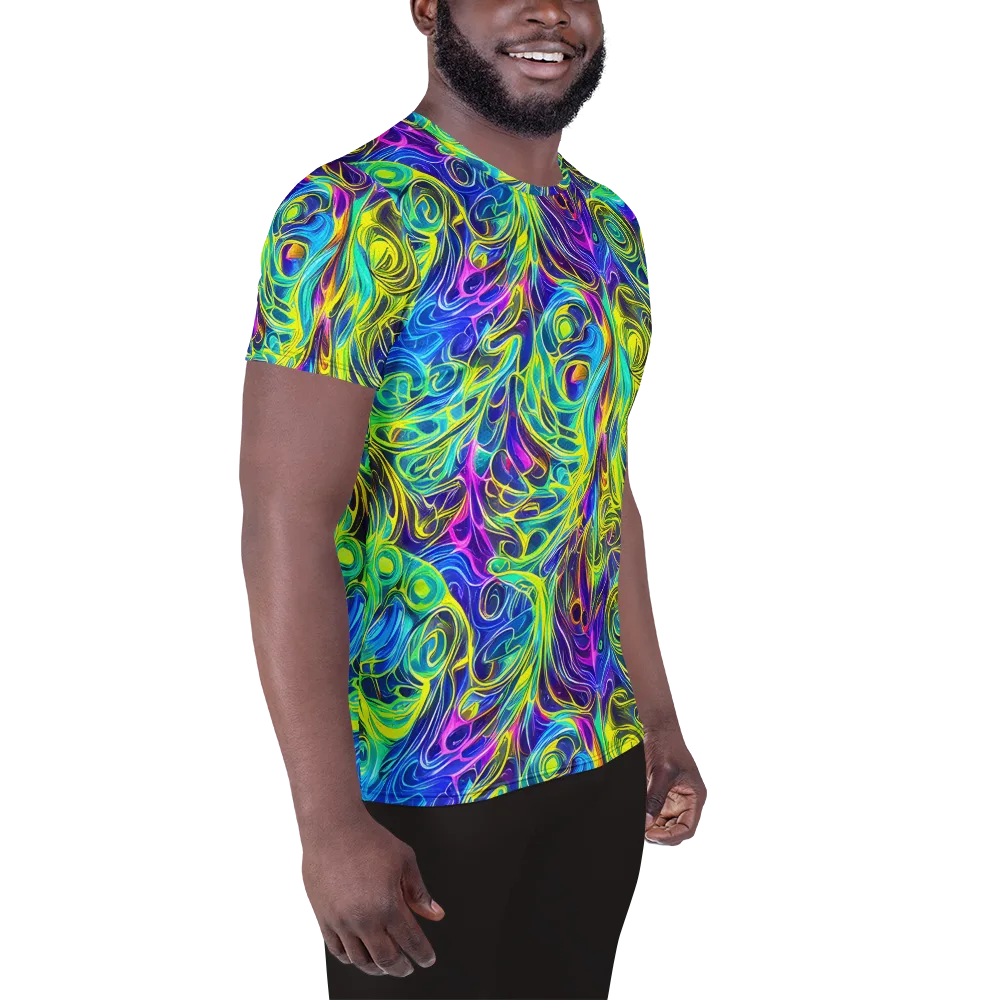 Kaleidoscope Rapture on Men's Athletic T-Shirt — Right