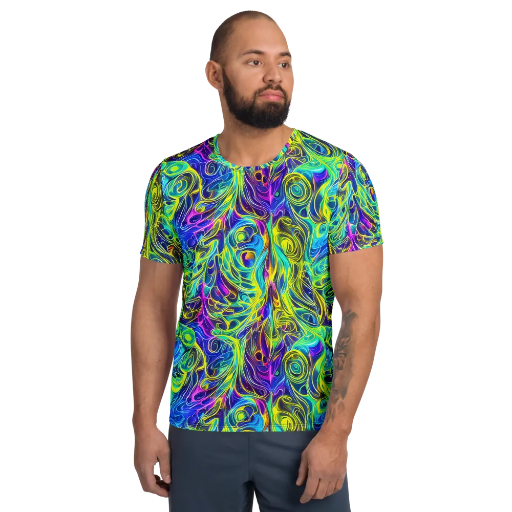 Kaleidoscope Rapture on Men's Athletic T-Shirt — Front