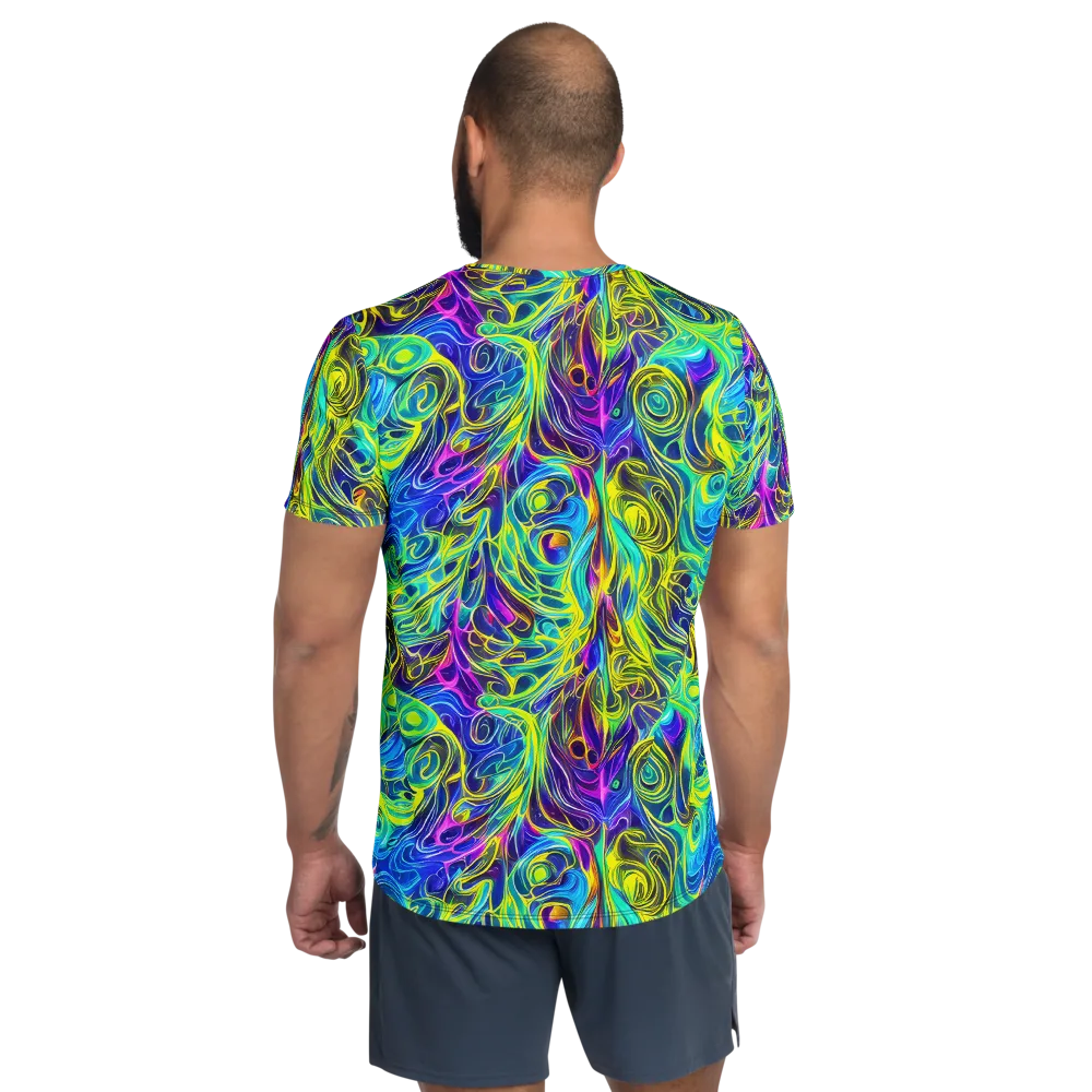 Kaleidoscope Rapture on Men's Athletic T-Shirt — Back