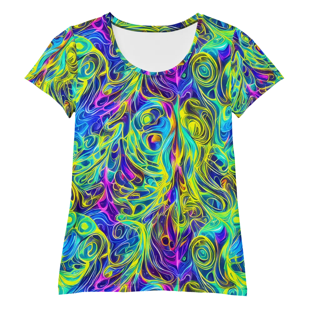 Kaleidoscope Rapture on Women's Athletic T-Shirt — Front