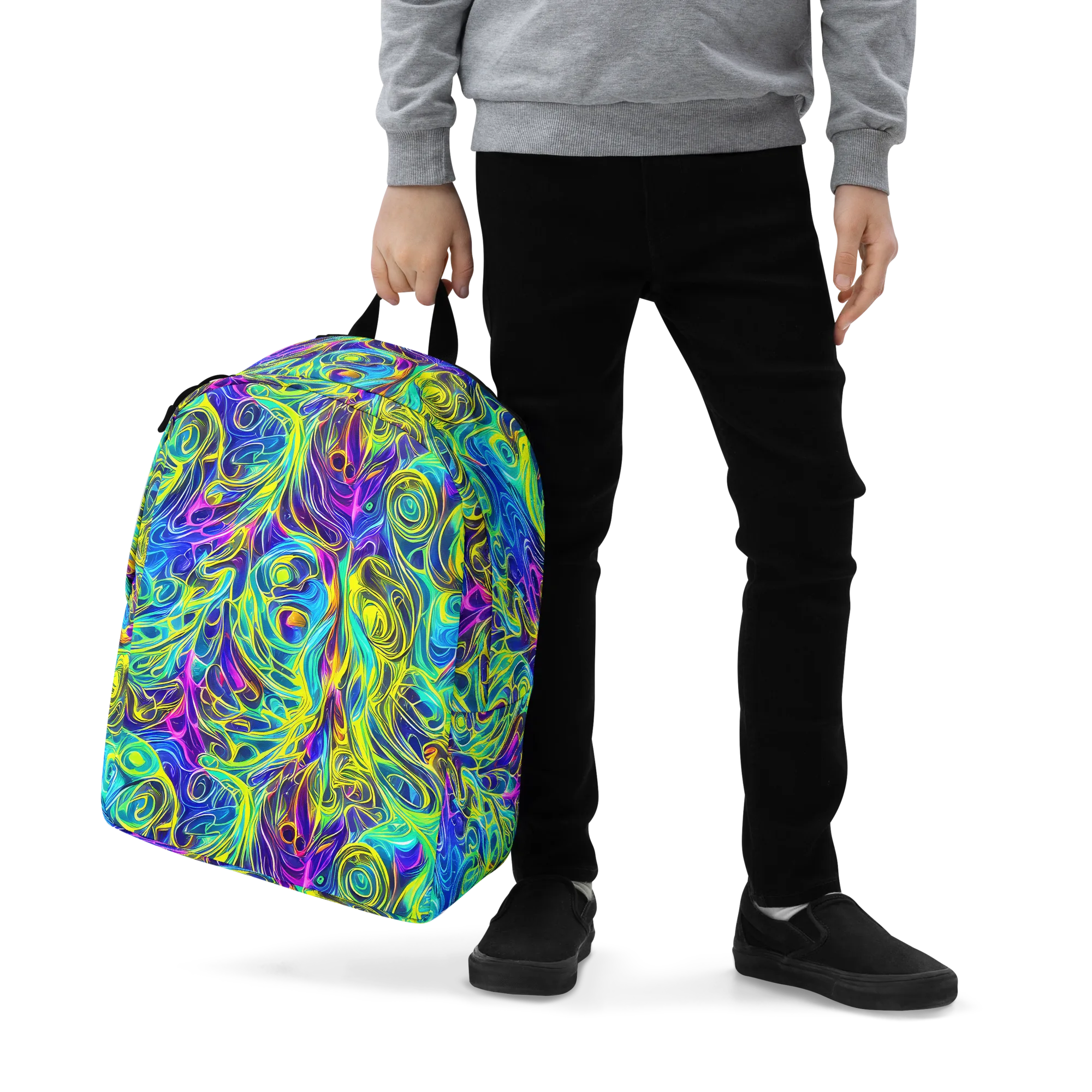 Kaleidoscope Rapture on Minimalist Backpack — Zoomed-in