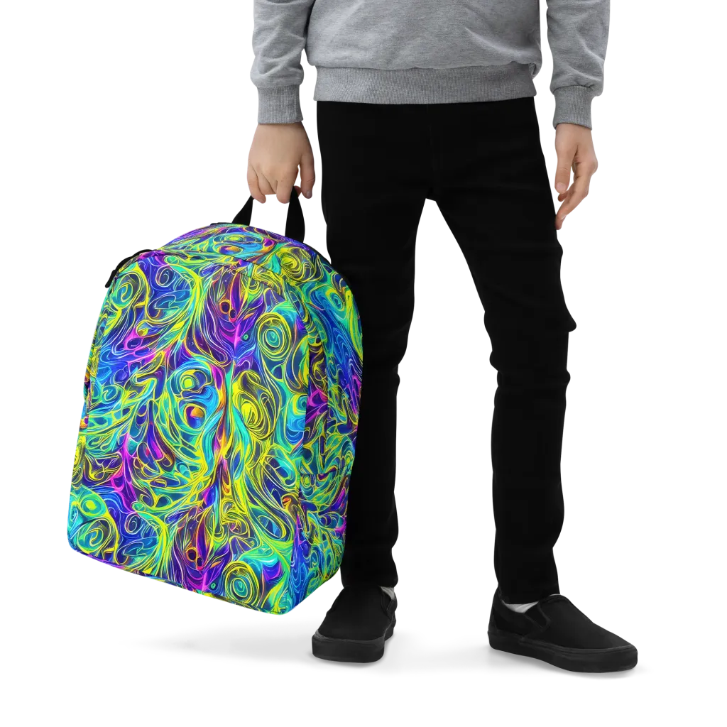 Kaleidoscope Rapture on Minimalist Backpack — Zoomed-in