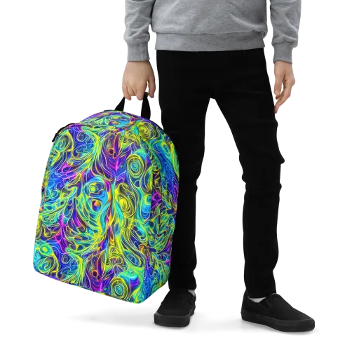 Kaleidoscope Rapture on a Minimalist Backpack
